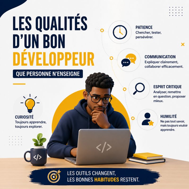 Les qualités qui font un excellent développeur ne s'apprennent pas uniquement avec du code